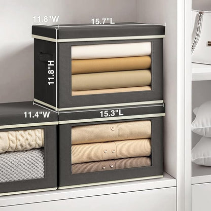 Homsorout Stackable Storage Bins - Image 2