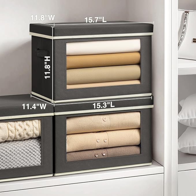 Homsorout Stackable Storage Bins - Image 2