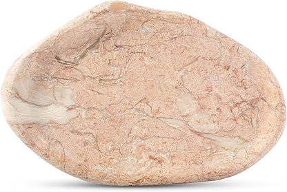 Koville Luxurious Natural Pink Marble Vanity Tray, Cloud Shape Serving Stone by Koville