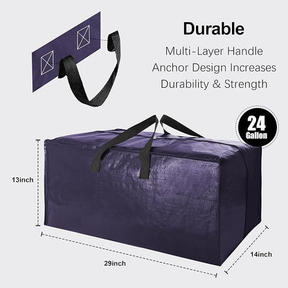 12 Pack Heavy Duty Extra Large Moving Bags W/Backpack Straps - Image 2