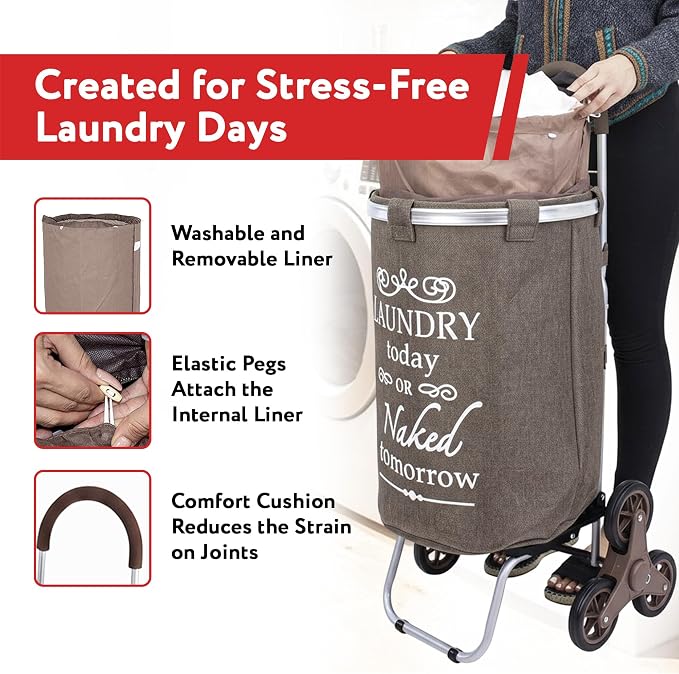 dbest products Stair Climber Laundry Trolley Dolly - Image 4