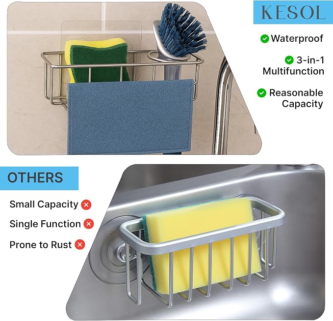 KESOL RustProof Sponge Holder Caddy - Image 8