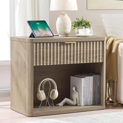 LEYAOYAO 31" Wide Fluted Nightstand by LEYAOYAO-Findtheshiningpointofyourideallife%EF%BC%81