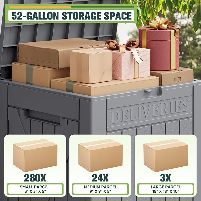 Greesum 52 Gallon Large Outdoor Package Delivery Box - Image 4