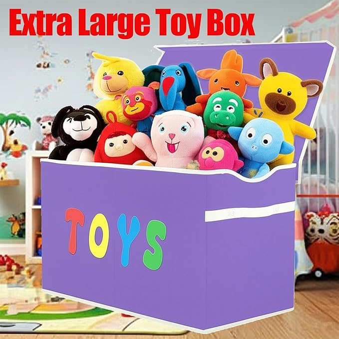 YOLOXO Toy Box Chest, Collapsible Sturdy Storage Bins - Image 5