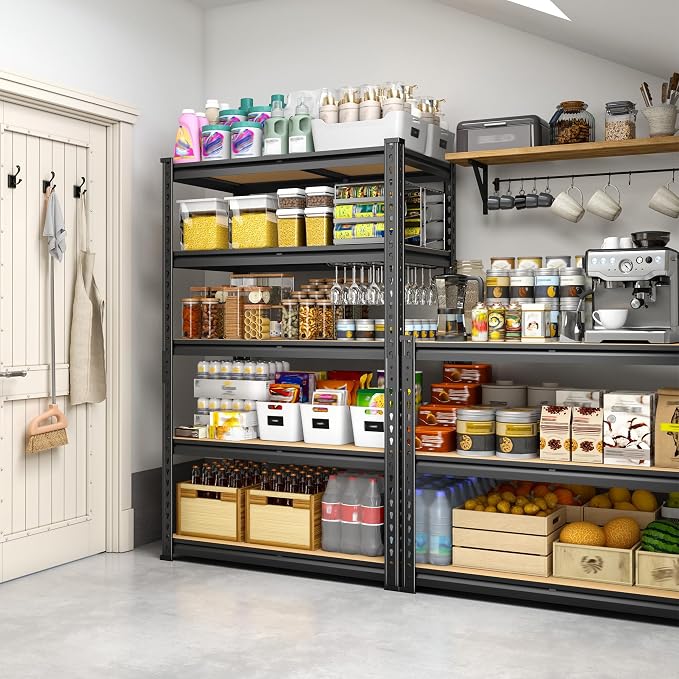 5-Tier Storage Shelves, 1980LBS Adjustable Pantry Shelves, Metal Shelving Unit - Image 7
