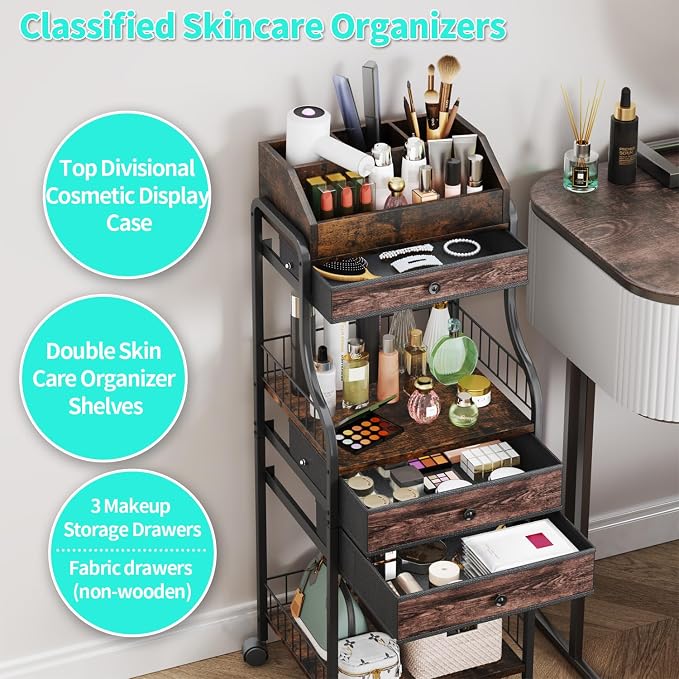 HapiRm Floor Makeup Organizer Storage - Image 4