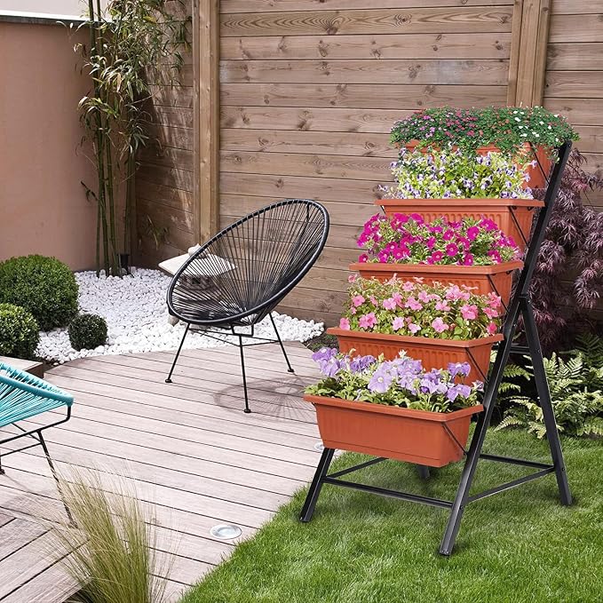 SEJOV 4FT Vertical Raised Garden Bed, 5 Tiers Planter Box - Image 8