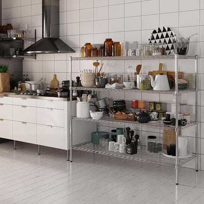 24" Deep x 60" Wide x 54" Height Wire Shelving Kit | 4-Tier | NSF Commercial - Image 2