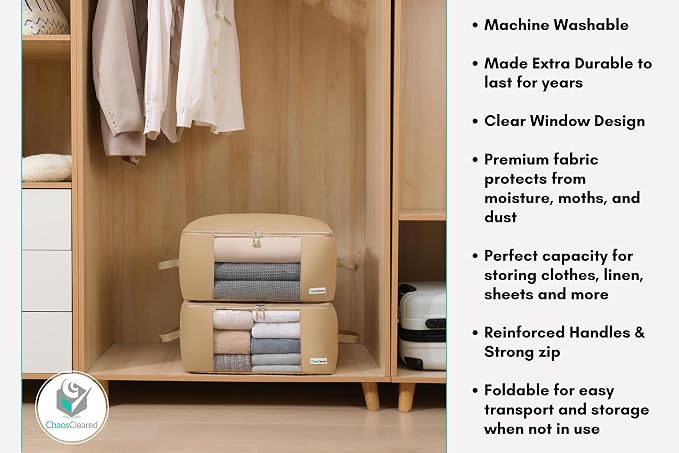 Clothing Storage Bags Clothes Organizer folding fabric bags - Image 6