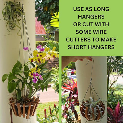 Set of 12 Hanging Wires for Orchid Baskets and Hanging Planters, 31 Inches Long - Image 6