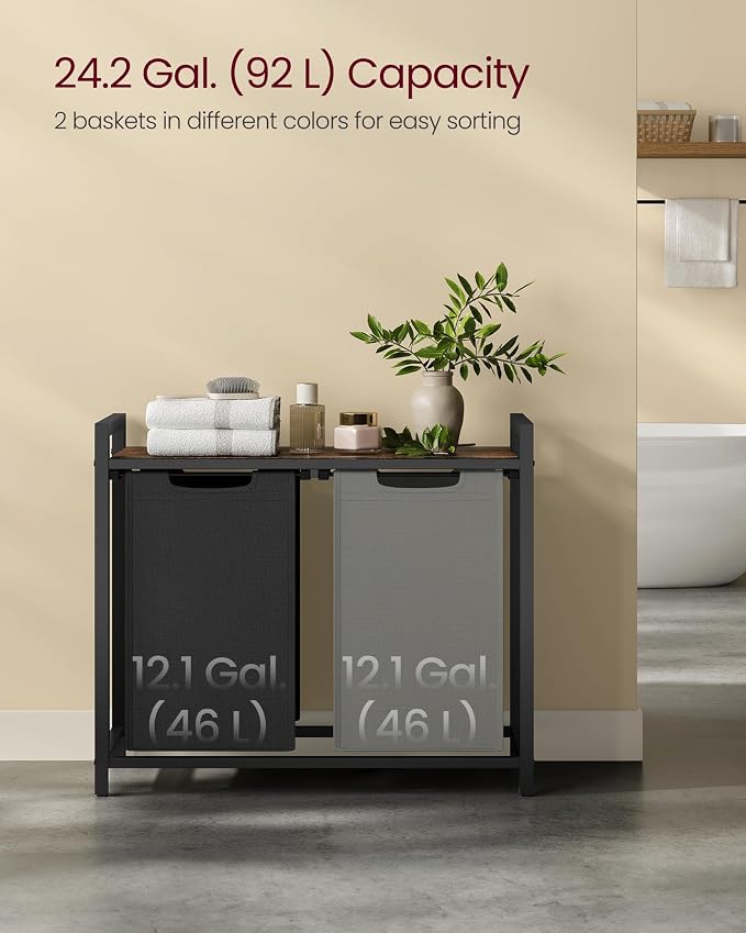 VASAGLE Laundry Hamper, Laundry Basket, Laundry Sorter - Image 3