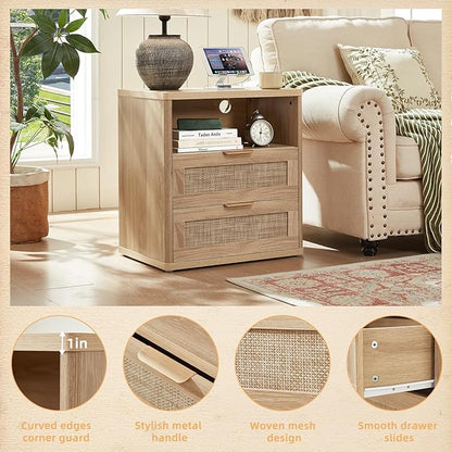 LEYAOYAO Rattan Night Stand - Image 4