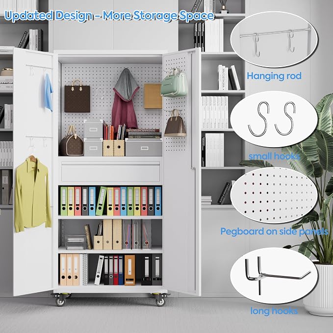 SUXXAN 71" Metal Garage Storage Cabinet - Image 6