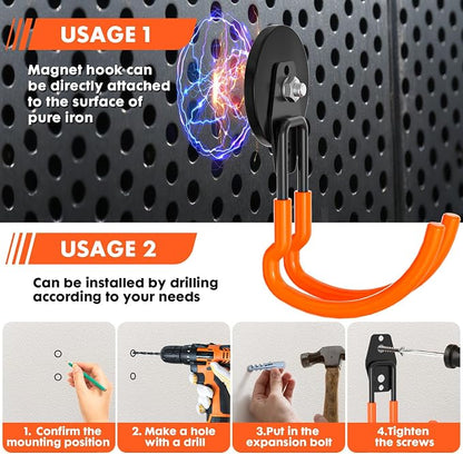 Heavy Duty Storage Magnetic Utility Hooks Large Garage Magnet Hooks - Image 5