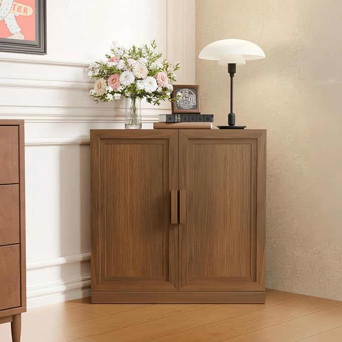 Casaphoria Farmhouse Corner Cabinet, Wooden Corner Storage Cabinet by Casaphoria