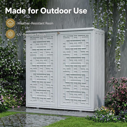 Outdoor Storage Cabinet, 62 Gallon Resin Storage Box, Furniture Cushions - Image 6