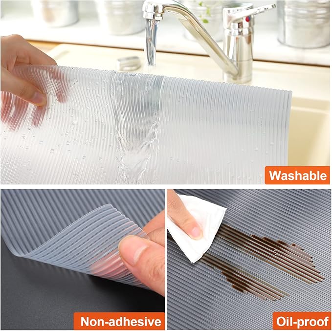 Anoak Shelf Liner Cabinet Liner, Non Adhesive Drawer Liner, Washable 20 Inch x - Image 2