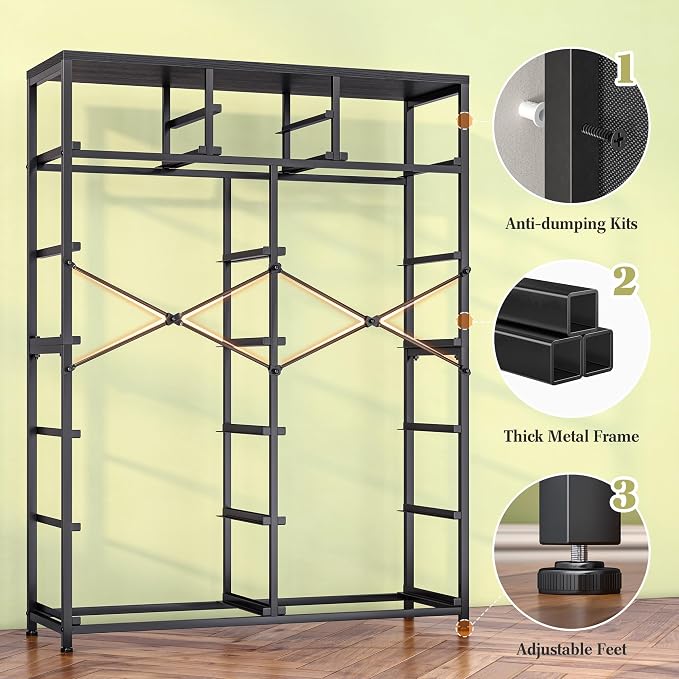 EnHomee 52.2" H Black Dresser for Bedroom, Vertical Storage Tower, Anti-Tip | - Image 8