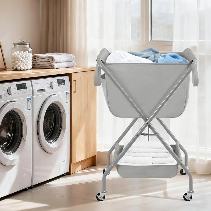 STORAGE MANIAC Collapsible Laundry Cart - Image 7