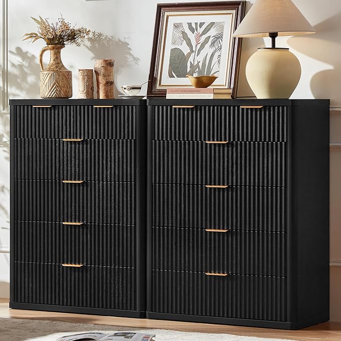 LEYAOYAO Fluted 6 Drawers Dresser by LEYAOYAO-Findtheshiningpointofyourideallife%EF%BC%81
