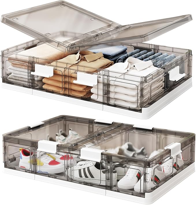 Kitstorack 2 Pack Plastic Under Bed Storage Bins by Kitstorack