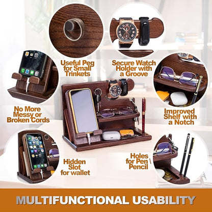 TESLYAR Wood Phone Docking Station - Image 5