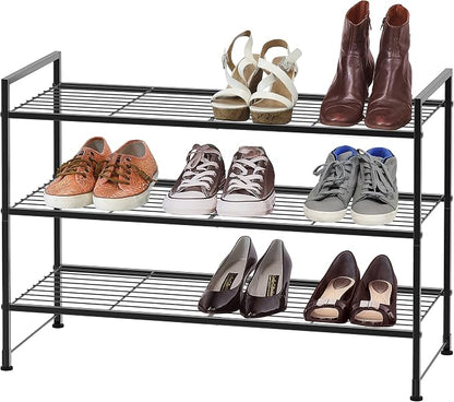 Simple Houseware 3-Tier Stackable Shoes Rack Storage Shelf - Image 2