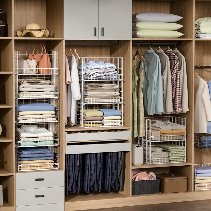 Yociyoga 5-Tier Stackable Closet Organizers and Storage Basket - Image 5