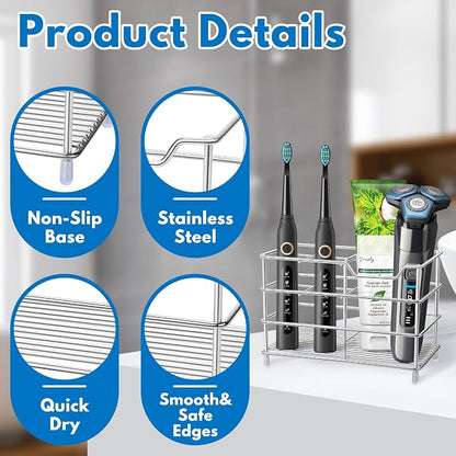 Urbanstrive 304 Stainless Steel Bathroom Toothbrush Holder Toothpaste Holder - Image 6