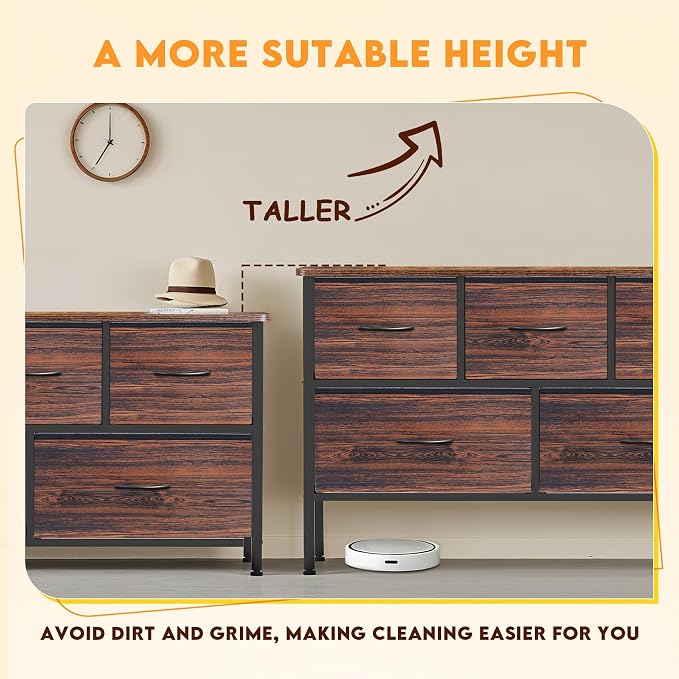 Curved Profile Dresser for Bedroom, Chest of Drawers, 5 Storage Drawers - Image 5
