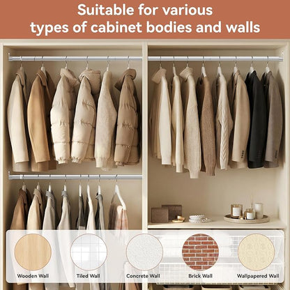 Oval Closet Rod 18-88 Inch Adjustable Closet Rods - Image 5
