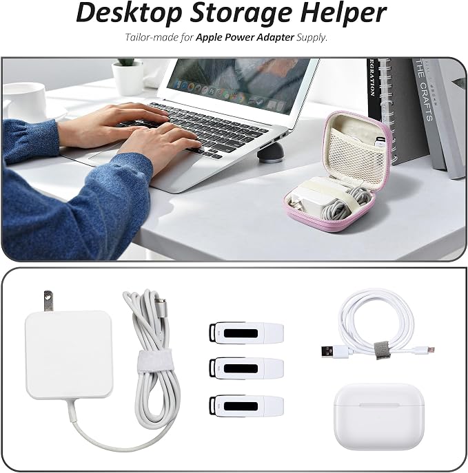 Charger Case for Macbook, Portable Tech Electronic Organizer Bag, Small Travel - Image 3