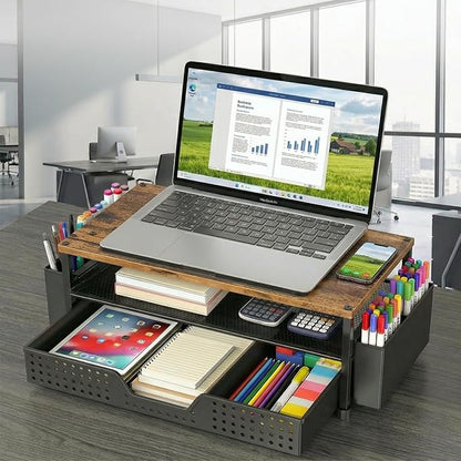 Desk Organizer and Accessories, 2-Tier Computer Monitor Stand Rise - Image 6