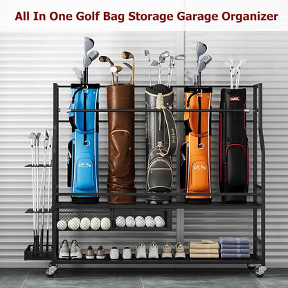 Garvee 4-5 Bags Stand Golf Organizer Rack - Image 7
