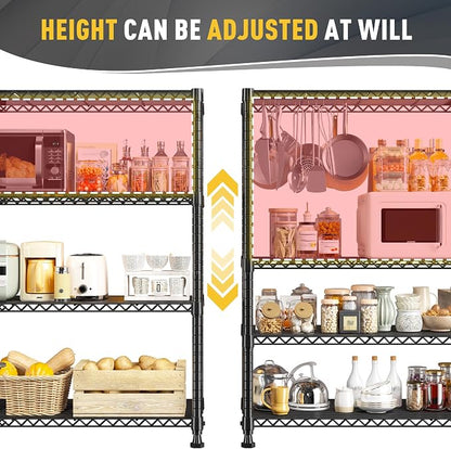 REIBII Wire Shelving Unit Storage Shelves Metal Shelves Heavy Duty Shelving - Image 6