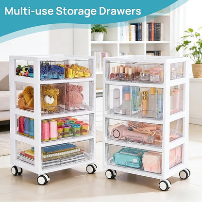 Vtopmart Plastic Drawer Storage Orangizer, 4 Tier 6 Drawers - Image 2