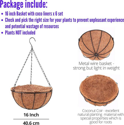 LaLaGreen Hanging Baskets for Plant Outdoor Extra Large Hanging Planter - Image 2