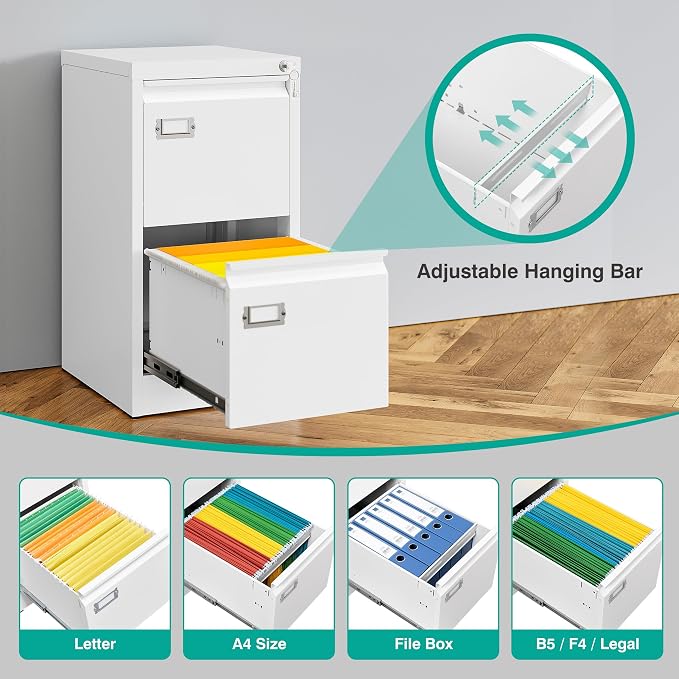 SISESOL 2 Drawer File Cabinet - Image 5