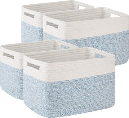 OIAHOMY 4 Pack Storage Baskets for Organizing, Basket for Shelves by MasterofSpaceOptimization