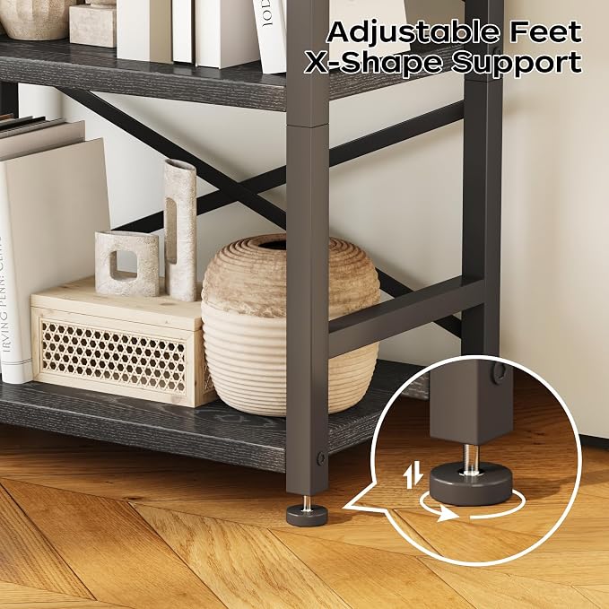 Homeiju Organization and Storage, Tall Bookcase - Image 7