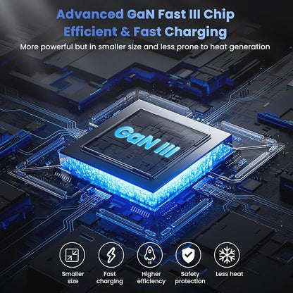 200W USB C Charger Block, 8-in-1 GaN III USB C Charger Fast Charging Station Hub - Image 4