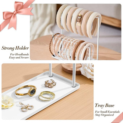 Headband Holder Organizer Metal 2-Tier - Image 3