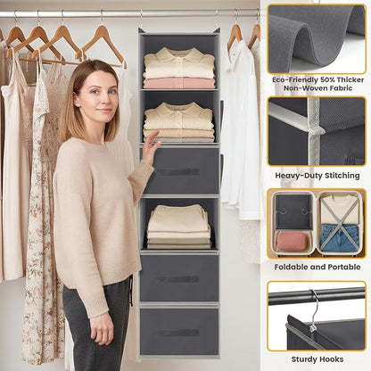 Hanging Closet Organizer 6-Shelf - Image 3