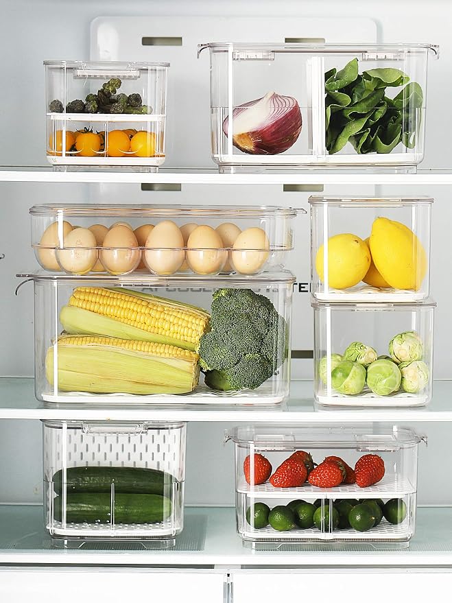 vacane Fresh Produce Saver for Refrigerator, Salad Vegetable Storage Organizers - Image 2
