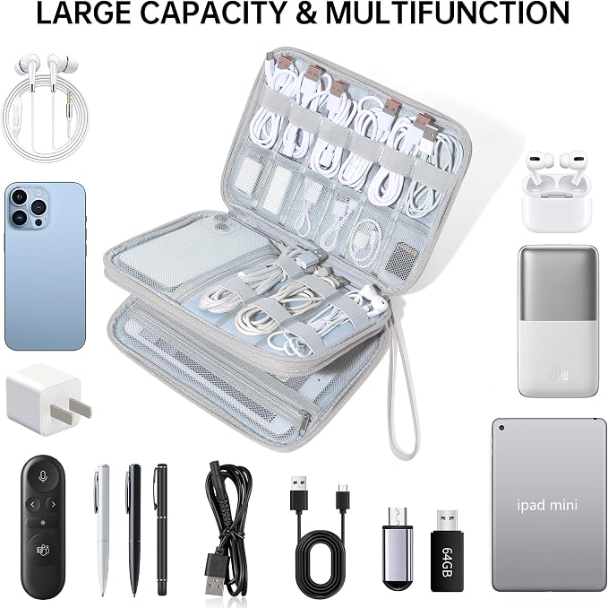 CILLA Electronics Organizer Travel, Travel Cord Organizer Case, Compact - Image 5