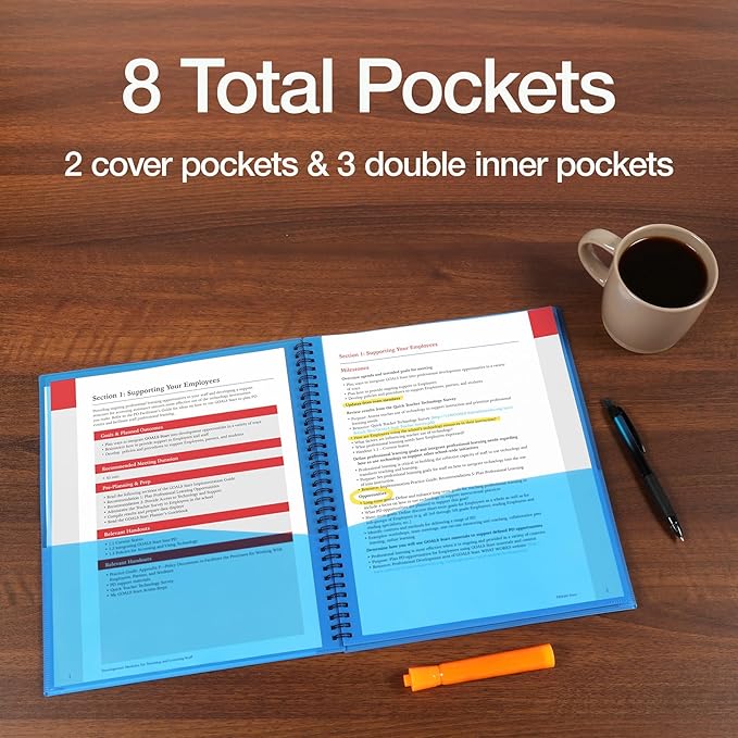 Oxford Poly 8-Pocket Organizer, Letter Size Folder, Durable Translucent Poly - Image 5