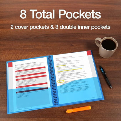 Oxford Poly 8-Pocket Organizer, Letter Size Folder, Durable Translucent Poly - Image 5