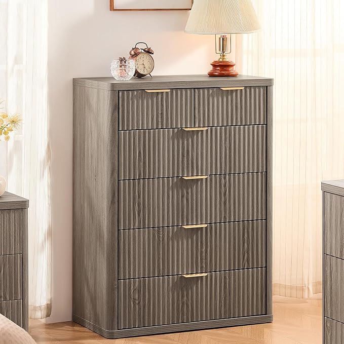 LEYAOYAO Fluted 6 Drawers Dresser - Image 4