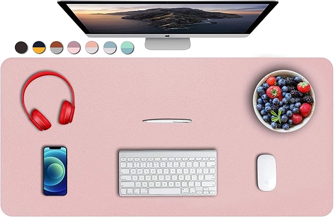 SUJAYU Dual Sided PU Leather Desk Pad, Mouse Pad, Office Desk Mat, Non-Slip by SUJAYU